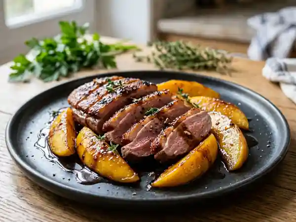 Magret de Canard Rôti et Mangues Caramélisées - Photo de présentation