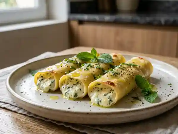 Cannelloni onctueux au Carré Frais et menthe - Photo de présentation