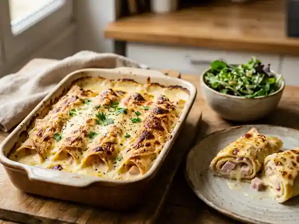 Capelines Fondantes au Jambon et Béchamel - Photo de présentation