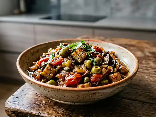Caponata fondante à la sicilienne - Photo de présentation