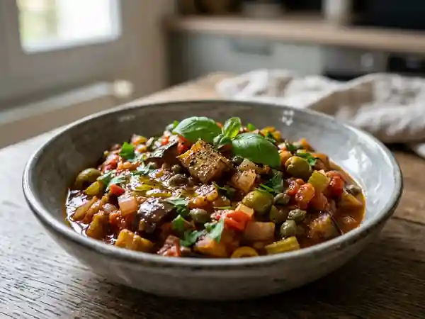 Caponata Sicilienne de Légumes Méditerranéens - Photo de présentation