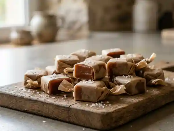 Caramels tendres au beurre salé et fleur de sel - Photo de présentation