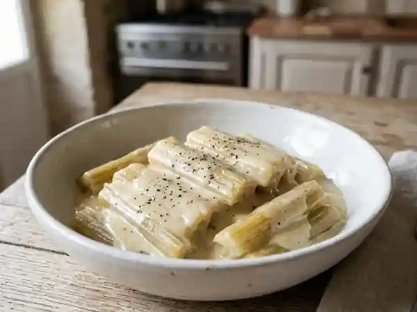 Cardons Fondants à la Sauce Veloutée - Photo de présentation