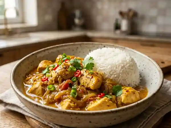 Cari de poulet onctueux au lait de coco - Photo de présentation