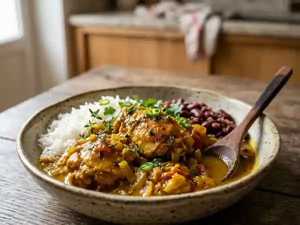 Cari de poulet traditionnel réunionnais savoureux - Photo de présentation