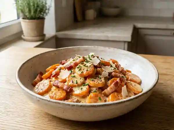 Carottes Carbonara Fondantes et Lardons - Photo de présentation