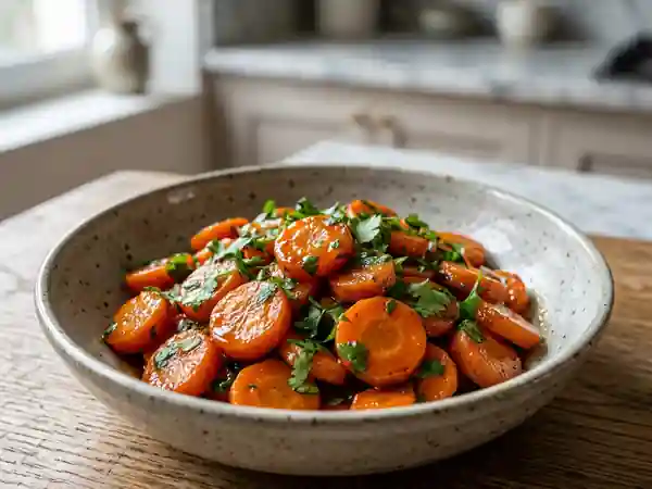 Carottes Glacées au Vin Doux & Coriandre Fraîche - Photo de présentation