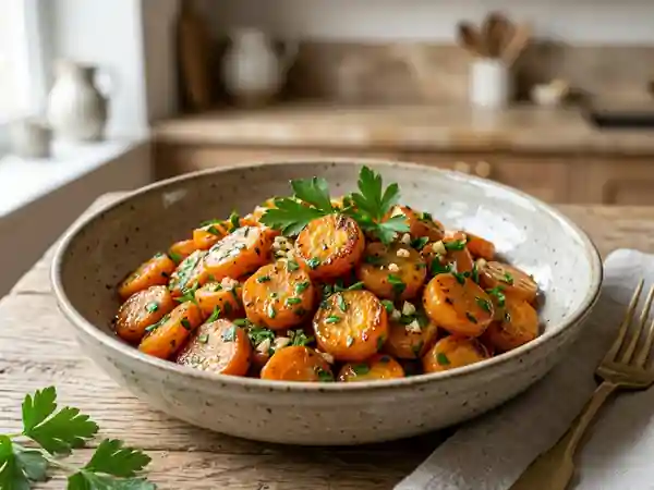 Carottes persillées tendres et aillées - Photo de présentation