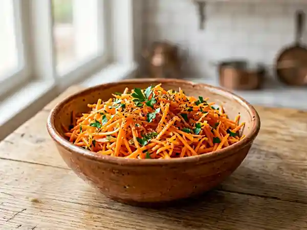 Carottes râpées à l'orange et cumin - Photo de présentation