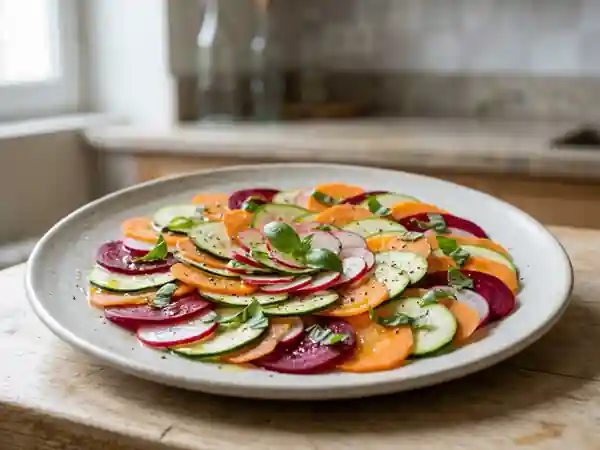 Carpaccio de Crudités Fraîches et Colorées - Photo de présentation