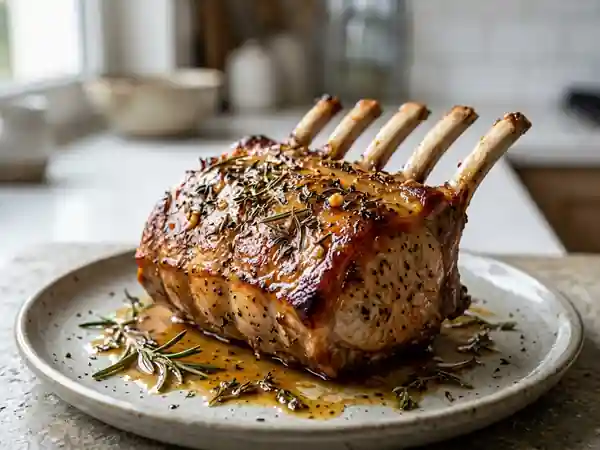 Carré de porc laqué au miel et romarin - Photo de présentation