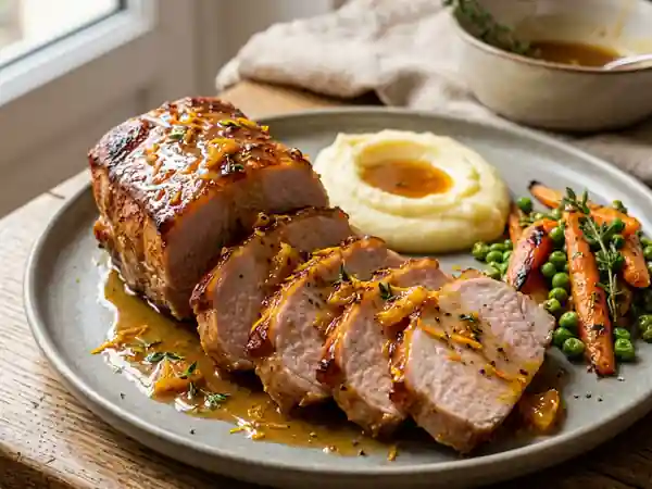 Carré de porc laqué à l'orange et au miel - Photo de présentation