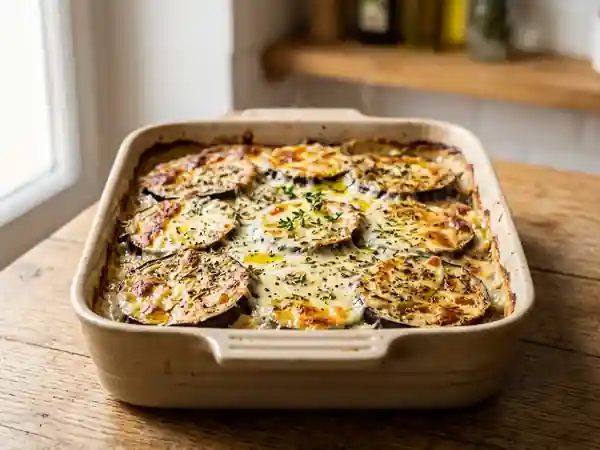 Carré Frais d'Aubergine Gratiné : Recette Facile et Savoureuse - Photo de présentation