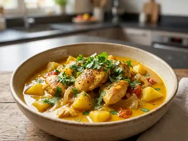 Carry de poulet onctueux au coco - Photo de présentation