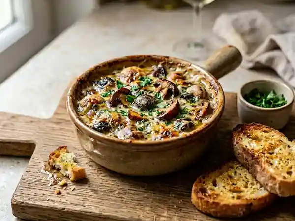 Cassolette crémeuse d'escargots aux cèpes - Photo de présentation