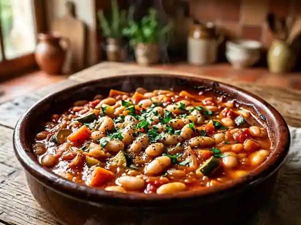 Cassoulet végétal fondant aux petits légumes - Photo de présentation
