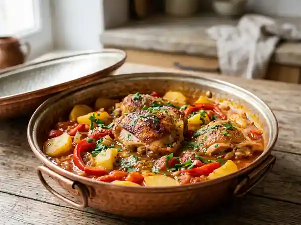 Cataplana de poulet tendre et parfumée - Photo de présentation