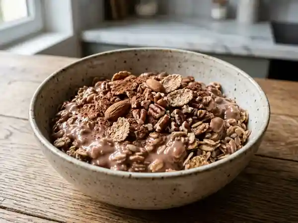 Céréales croquantes au coulis de cacao léger - Photo de présentation