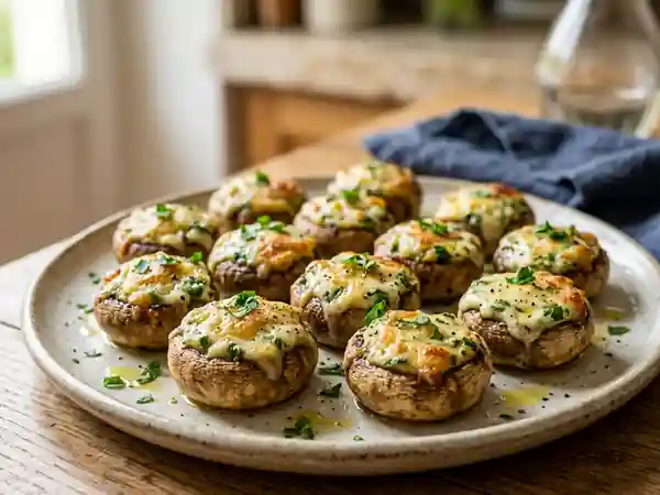 Champignons farcis ail et persil fondants - Photo de présentation