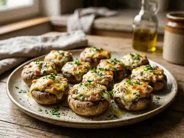 Champignons farcis au Boursin fondant - Photo de présentation