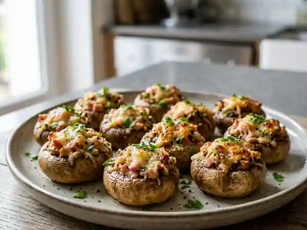 Champignons farcis fondants au parmesan - Photo de présentation