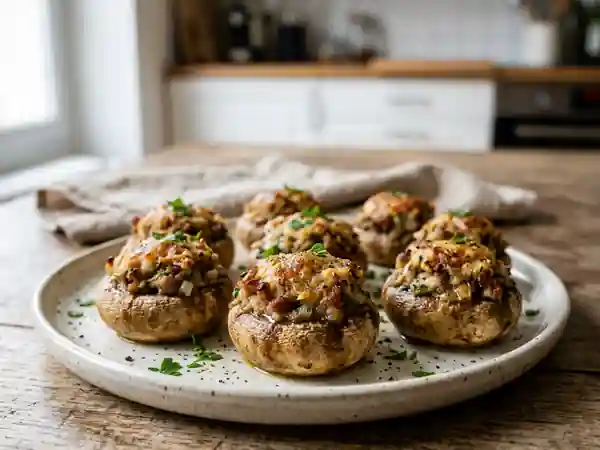 Champignons farcis maison savoureux et faciles - Photo de présentation