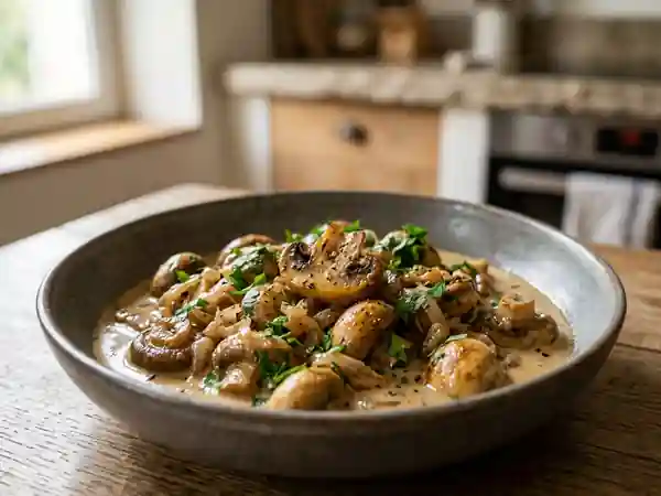 Champignons Fondants Crémés au Cognac - Photo de présentation