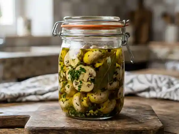 Champignons Fondants à l'Huile d'Olive et Ail - Photo de présentation