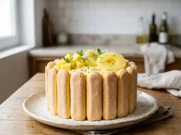 Charlotte à l'ananas : dessert frais et gourmand - Photo de présentation