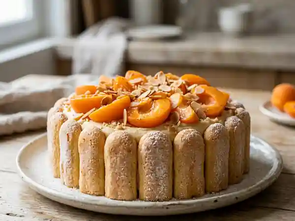 Charlotte amandine aux abricots : dessert gourmand et fruité - Photo de présentation