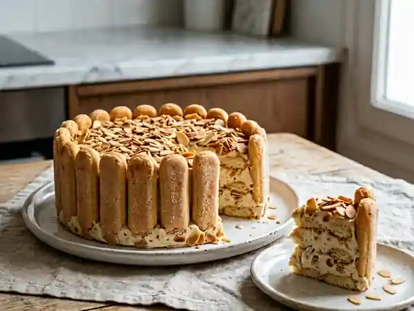 Charlotte aux amandes à la russe : dessert gourmand et raffiné - Photo de présentation