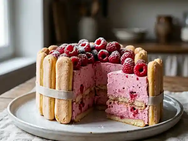 Charlotte aux Framboises Fondante et Aérienne - Photo de présentation