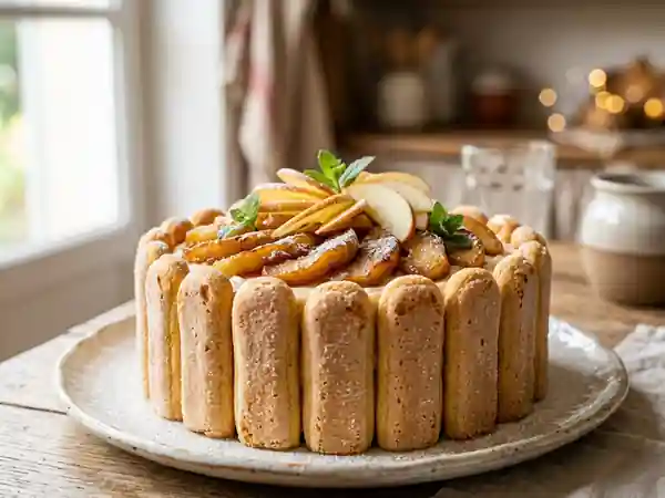 Charlotte Fondante aux Pommes et Chantilly - Photo de présentation