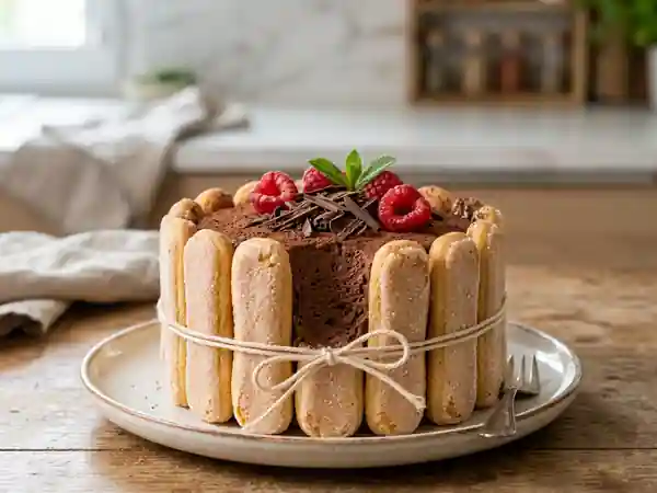 Charlotte fondante à la mousse de chocolat - Photo de présentation