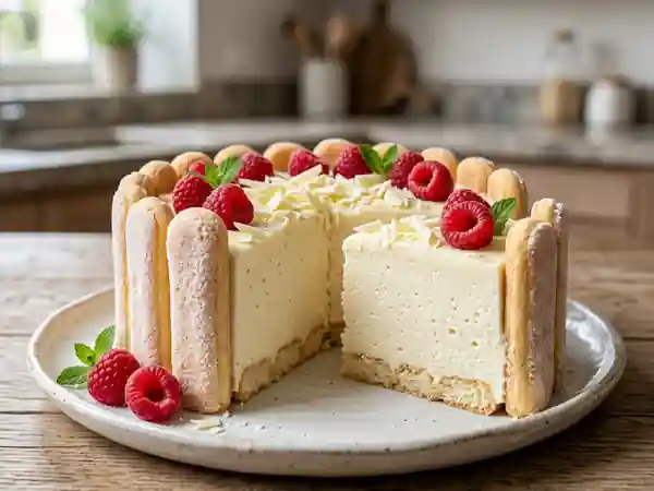 Charlotte Onctueuse Chocolat Blanc et Lait Sucré - Photo de présentation