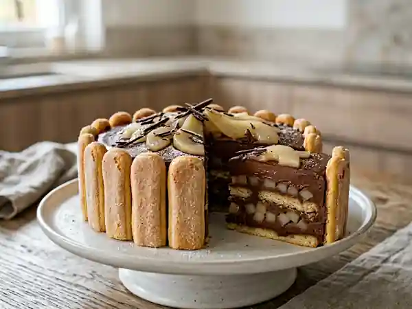 Charlotte Fondante Chocolat Noir et Poires - Photo de présentation