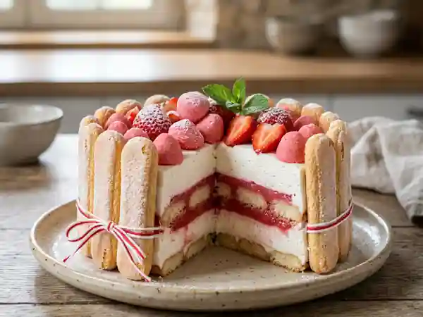 Charlotte fondante aux fraises Tagada - Photo de présentation