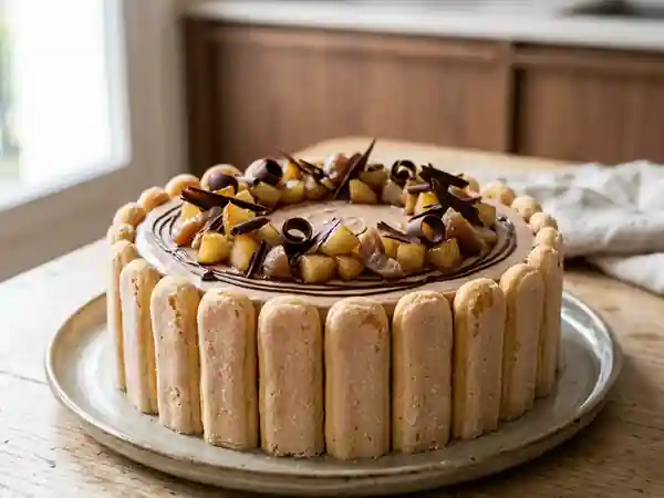 Charlotte Fondante Poire, Chocolat et Marron - Photo de présentation