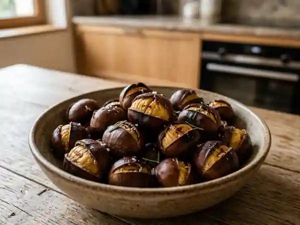 Châtaignes grillées, chair fondante et sucrée - Photo de présentation