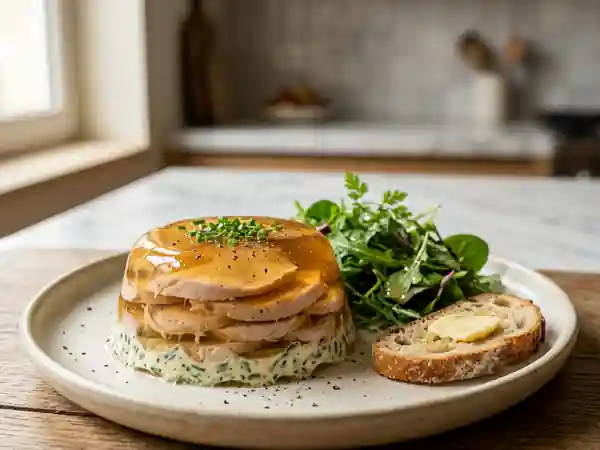 Suprêmes de poulet fondants en gelée fine - Photo de présentation