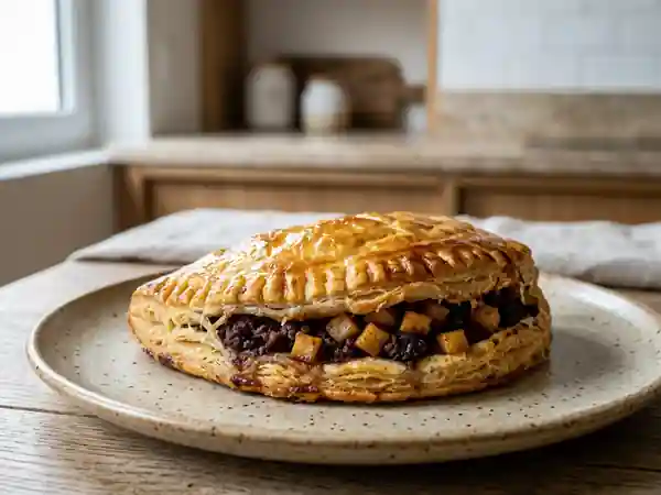 Chausson gourmand au boudin noir et pommes fondantes - Photo de présentation