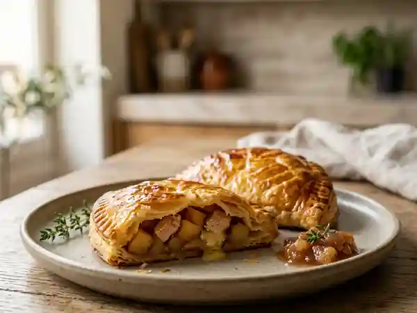 Chaussons feuilletés pomme et foie gras - Photo de présentation