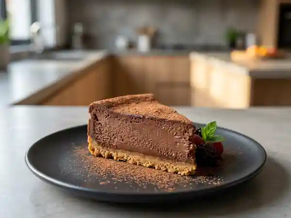 Cheesecake fondant au chocolat noir - Photo de présentation