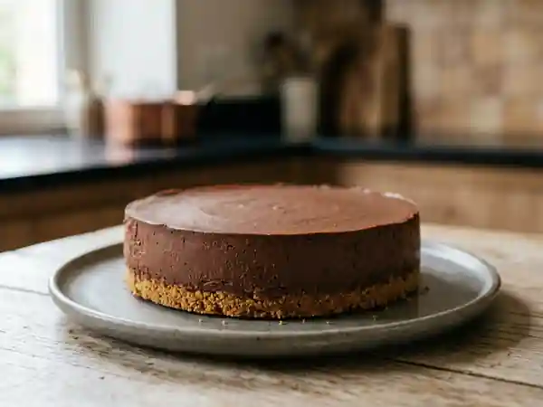 Cheesecake fondant au chocolat noir intense - Photo de présentation