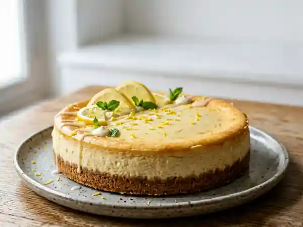 Cheesecake au citron frais et onctueux : recette facile et gourmande - Photo de présentation