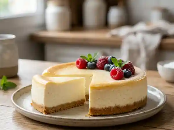 Cheesecake au Fromage Blanc Crémeux et Léger - Photo de présentation