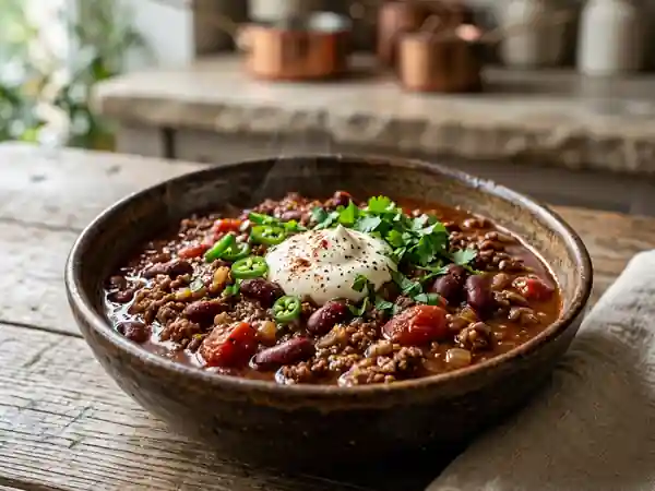 Chili con carne épicé et fondant - Photo de présentation