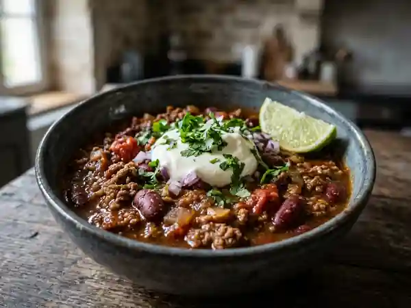 Chili con carne fondant aux épices - Photo de présentation