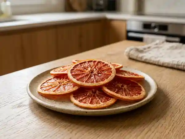 Pétales de pamplemousse givrés et croustillants - Photo de présentation