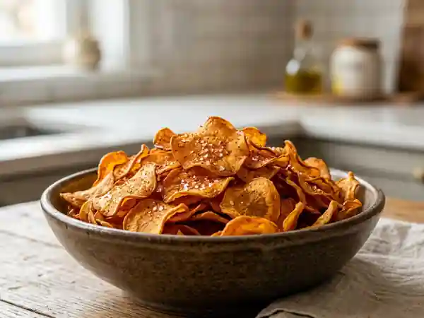 Chips de carotte croustillantes maison : recette facile et saine - Photo de présentation